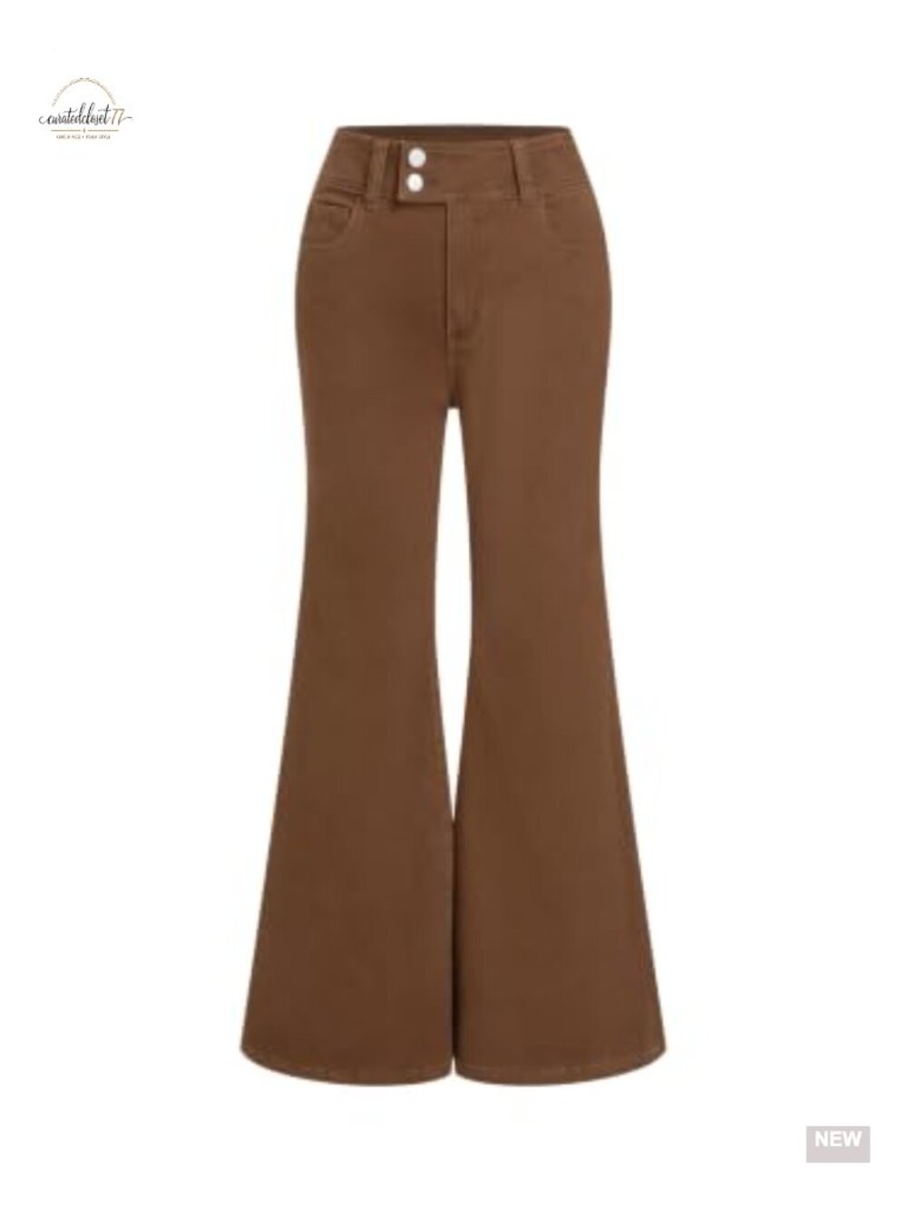 Women's Wide Leg Flare Jeans High Rise Pull On Stretch Denim with Pockets
